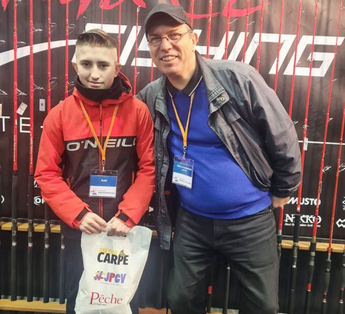 Axel rencontre Cyril Chauquet au salon de la p&ecirc;che 