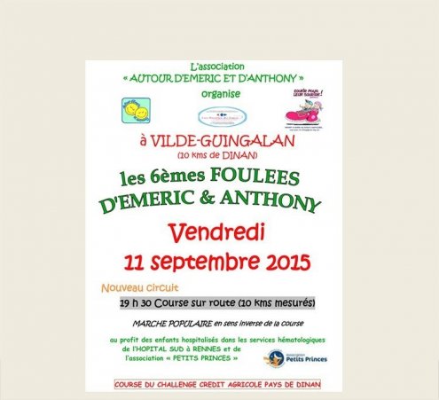 6e Foul&eacute;es d&rsquo;Emeric et Anthony &ndash; Courir pour leur sourire !
