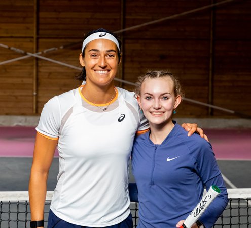 Jouer au tennis avec Caroline Garcia