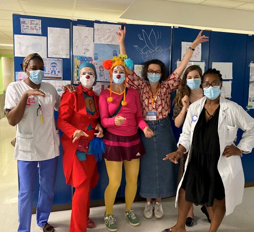 Des clowns à l'Hôpital du Kremlin-Bicêtre (94)
