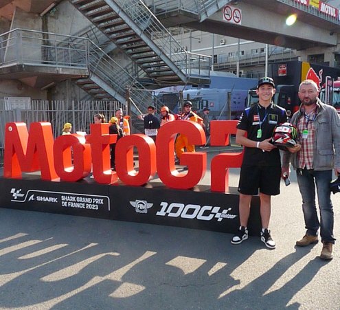 Le r&ecirc;ve de Myke au Moto GP 