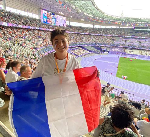 Camille assiste &agrave; la finale d&#039;athl&eacute;tisme des JO