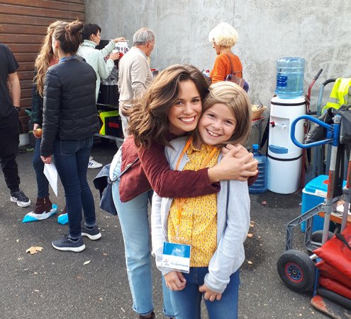 Eva sur le tournage de la s&eacute;rie Clem