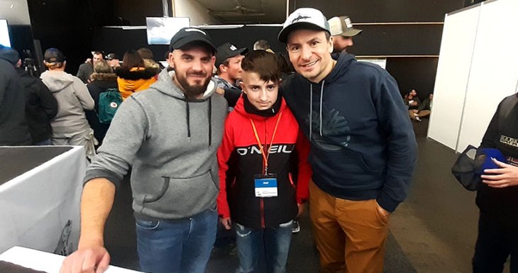 Axel rencontre Cyril Chauquet au salon de la p&ecirc;che 