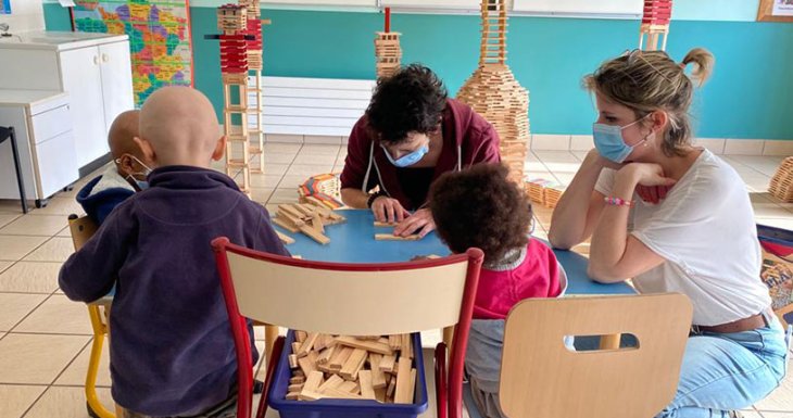 Des ateliers de construction Kapla 