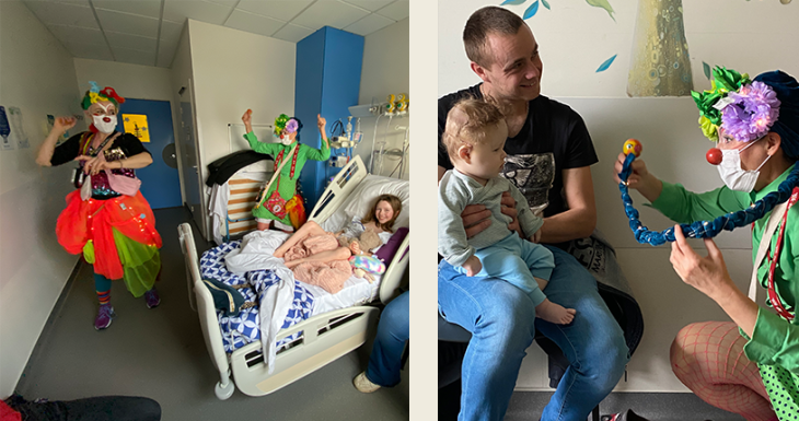 Des clowns au CHU de Caen