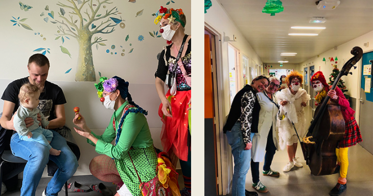 Des clowns au CHU de Caen