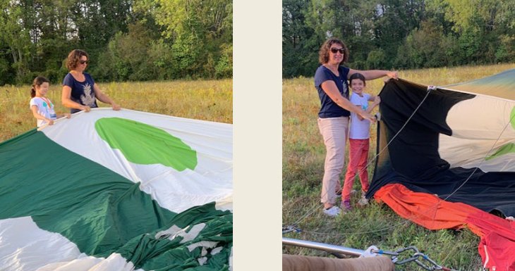 Eline monte &agrave; bord d&#039;une montgolfi&egrave;re