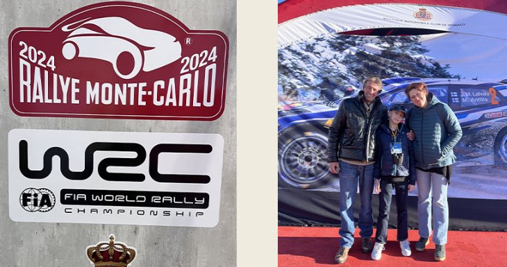 Elliot assiste au Rallye de Monte-Carlo