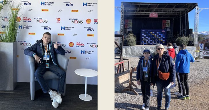 Elliot assiste au Rallye de Monte-Carlo