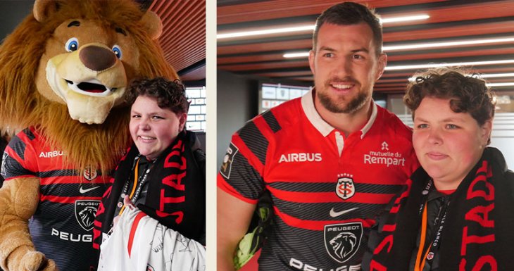 Lucie assiste &agrave; un match au stade Toulousain 
