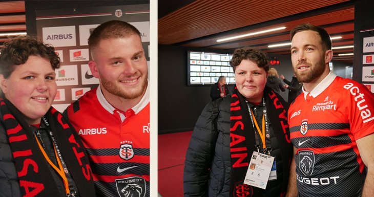 Lucie assiste &agrave; un match au stade Toulousain 
