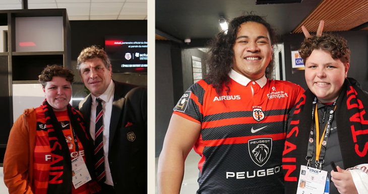 Lucie assiste &agrave; un match au stade Toulousain 