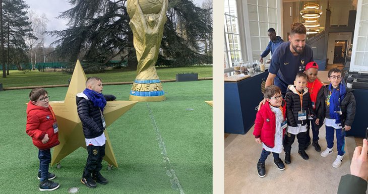 Des petits princes assistent &agrave; l&#039;entra&icirc;nement de l&#039;&eacute;quipe de France 