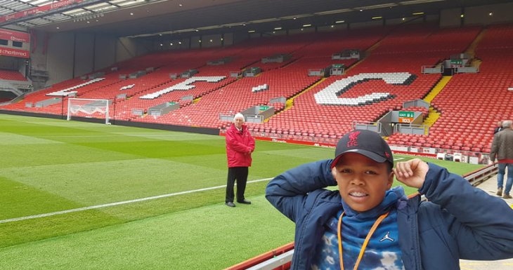 Le r&ecirc;ve de deux Math&eacute;o &agrave; un match de Liverpool