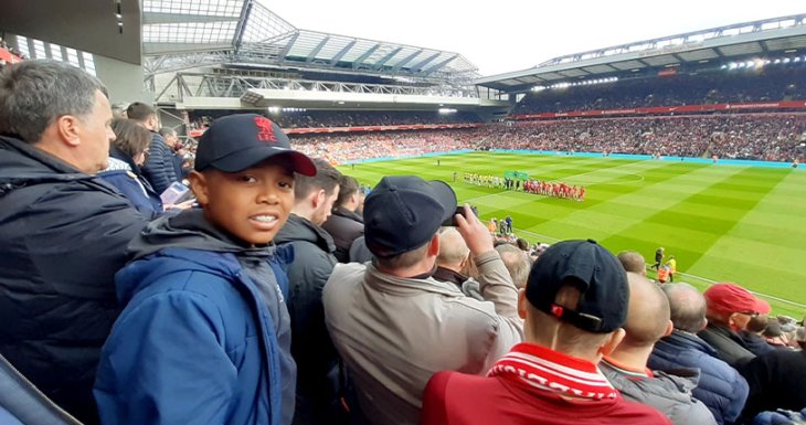 Le r&ecirc;ve de deux Math&eacute;o &agrave; un match de Liverpool