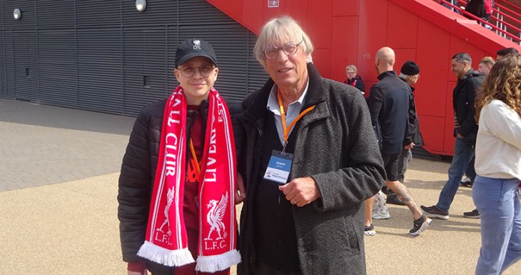 Le r&ecirc;ve de deux Math&eacute;o &agrave; un match de Liverpool
