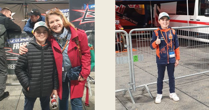 Uhain assiste au Super Cross 