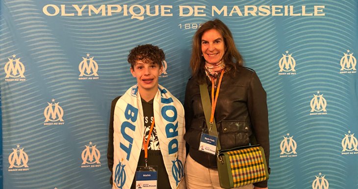 Mathis assiste à un match de l'OM | Association Petits Princes