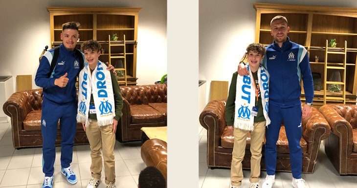 Mathis assiste à un match de l'OM | Association Petits Princes
