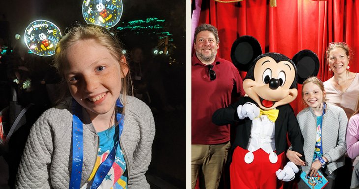 Adeline fait signer des autographes &agrave; Disney