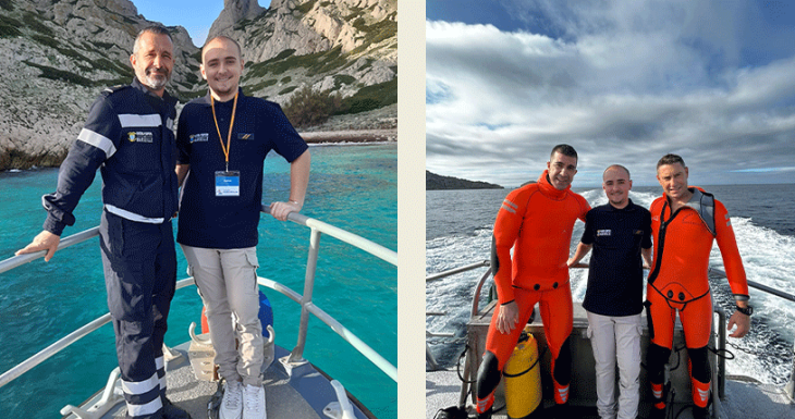 Kenzo r&ecirc;ve avec les marins pompiers de Marseille 