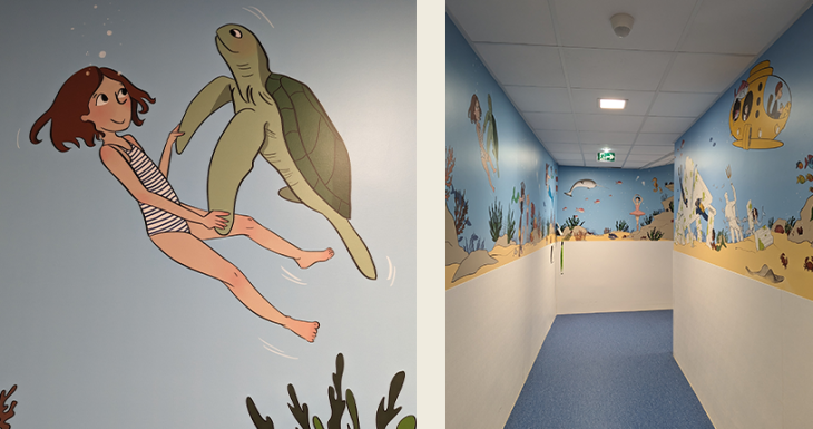 Fresques oc&eacute;aniques : l&#039;art qui transforme les espaces en onco-p&eacute;diatrie