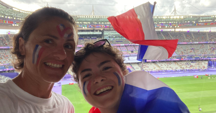 Camille assiste &agrave; la finale d&#039;athl&eacute;tisme des JO