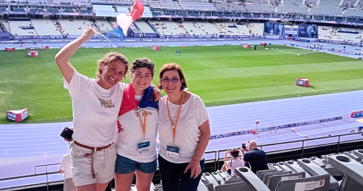 Camille assiste &agrave; la finale d&#039;athl&eacute;tisme des JO