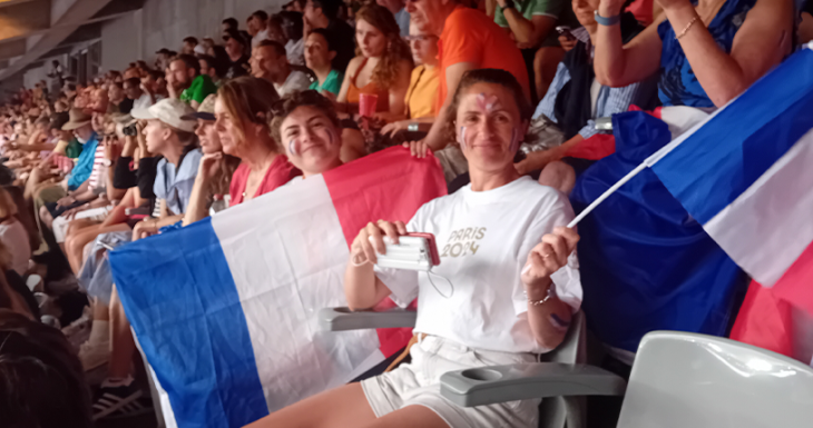 Camille assiste &agrave; la finale d&#039;athl&eacute;tisme des JO