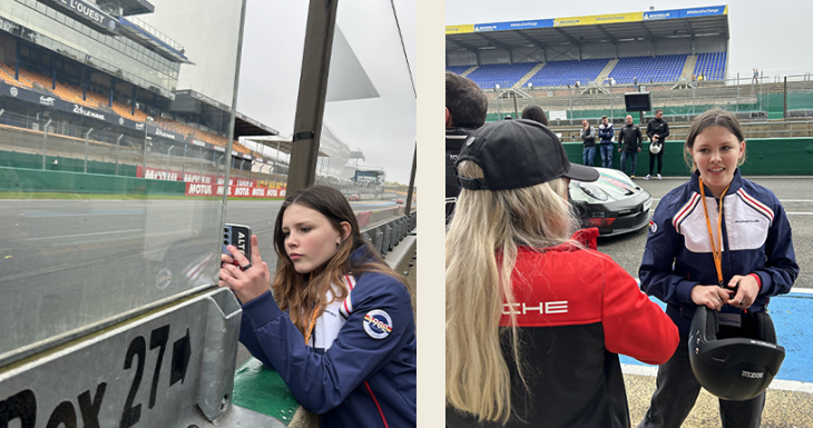 Julia vit son r&ecirc;ve au volant des Porsche sur le circuit Bugatti