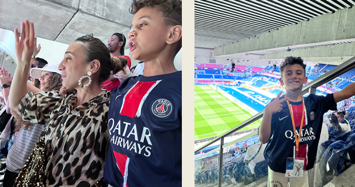 H&eacute;di r&eacute;alise son r&ecirc;ve au Parc des Princes