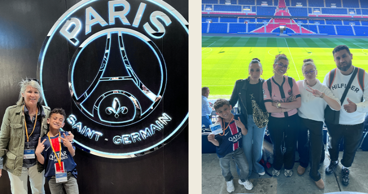 H&eacute;di r&eacute;alise son r&ecirc;ve au Parc des Princes