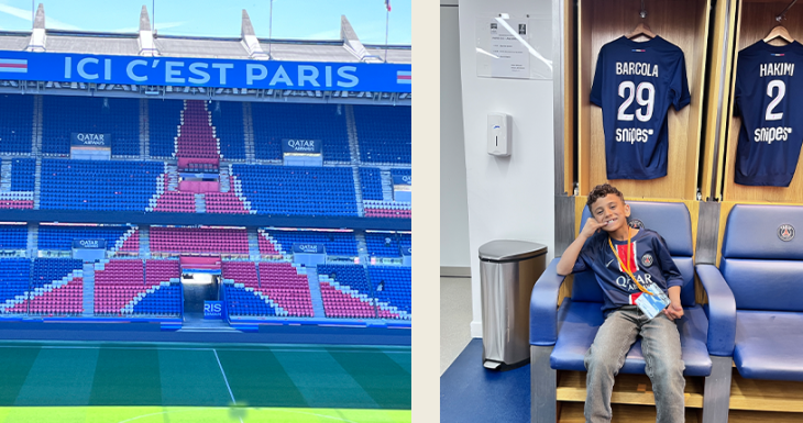 H&eacute;di r&eacute;alise son r&ecirc;ve au Parc des Princes