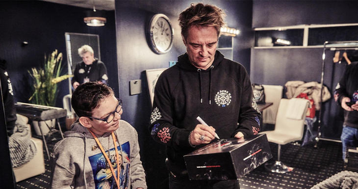 Une soir&eacute;e magique pour Thomas avec David Hallyday