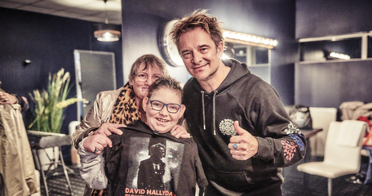 Une soir&eacute;e magique pour Thomas avec David Hallyday