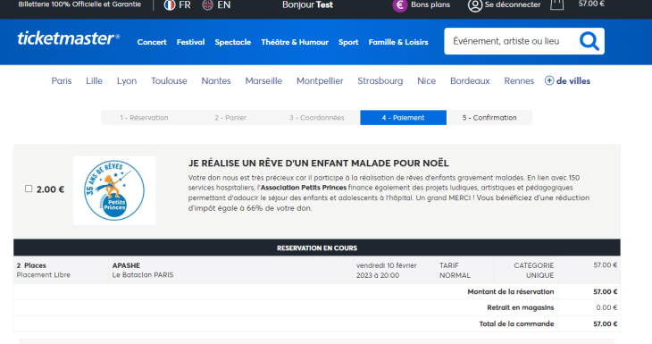 Op&eacute;ration solidaire renouvel&eacute;e avec Ticketmaster