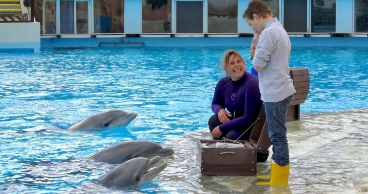 Anthony et les dauphins du Parc Ast&eacute;rix !