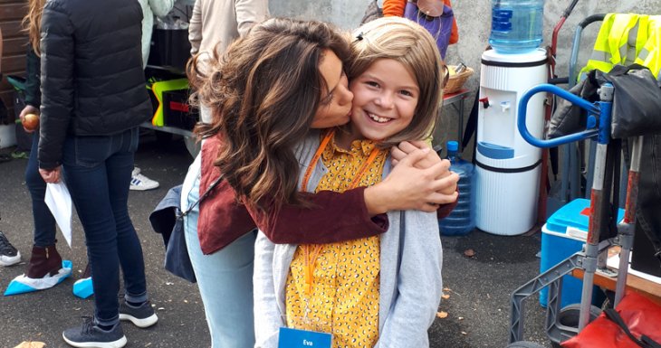 Eva sur le tournage de la s&eacute;rie Clem