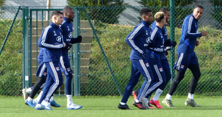 Entra&icirc;nement de l&#039;Olympique Lyonnais