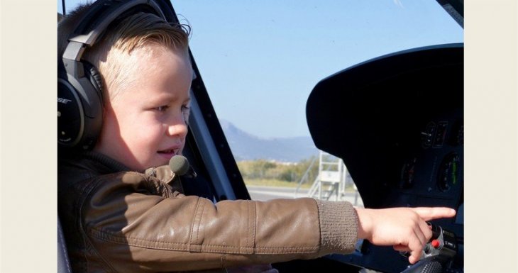 Arthur, 4 ans, a vol&eacute; en h&eacute;licopt&egrave;re