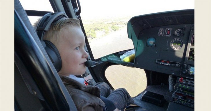 Arthur, 4 ans, a vol&eacute; en h&eacute;licopt&egrave;re