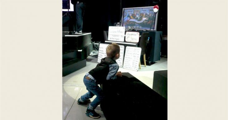 Un petit fan combl&eacute; !